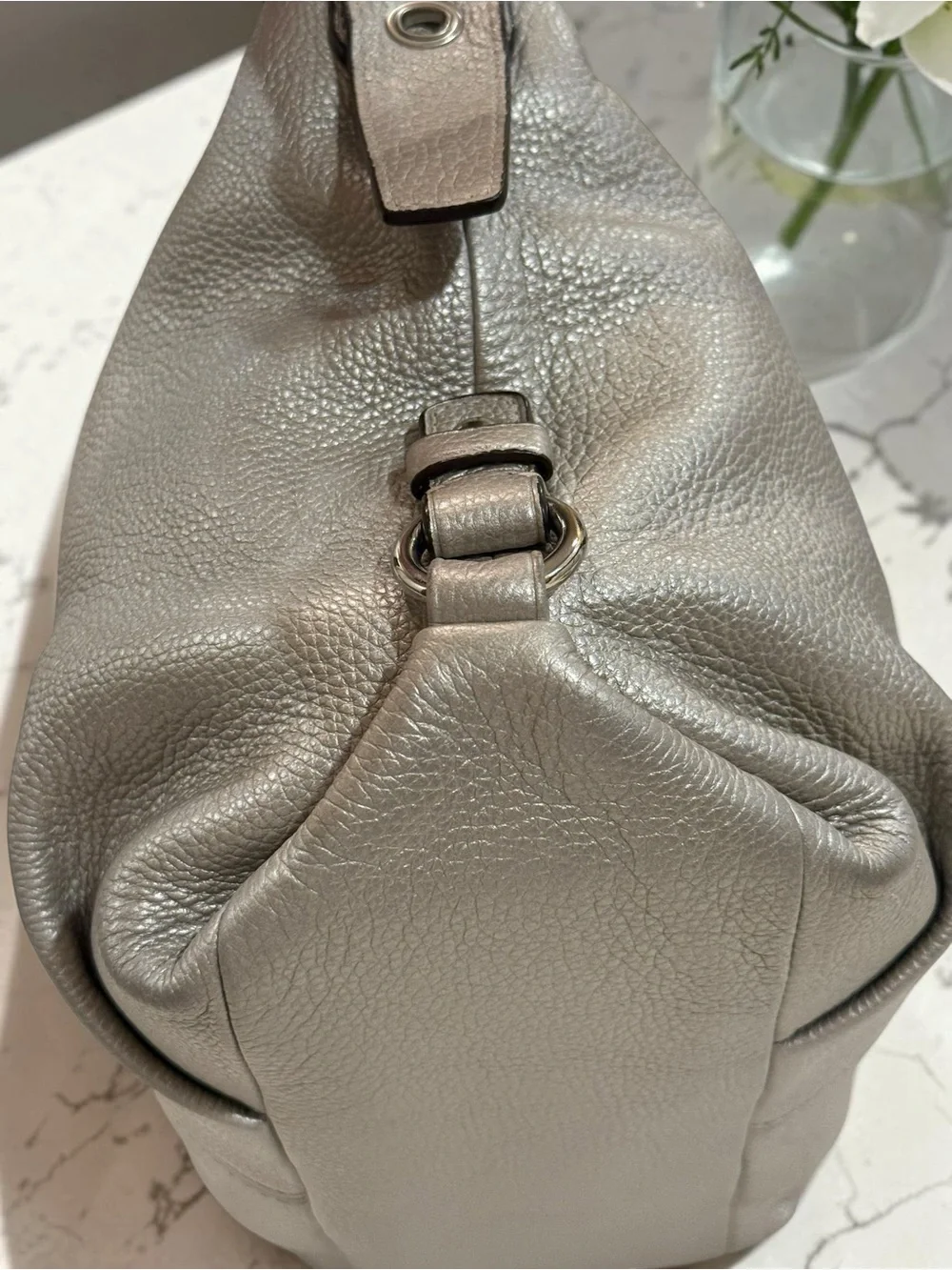 Coach Pebbled Leather Duffle Shoulder Bag NWOT